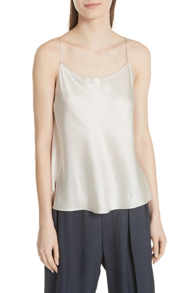 Vince Silk Split Hem Camisole, Main, color, 