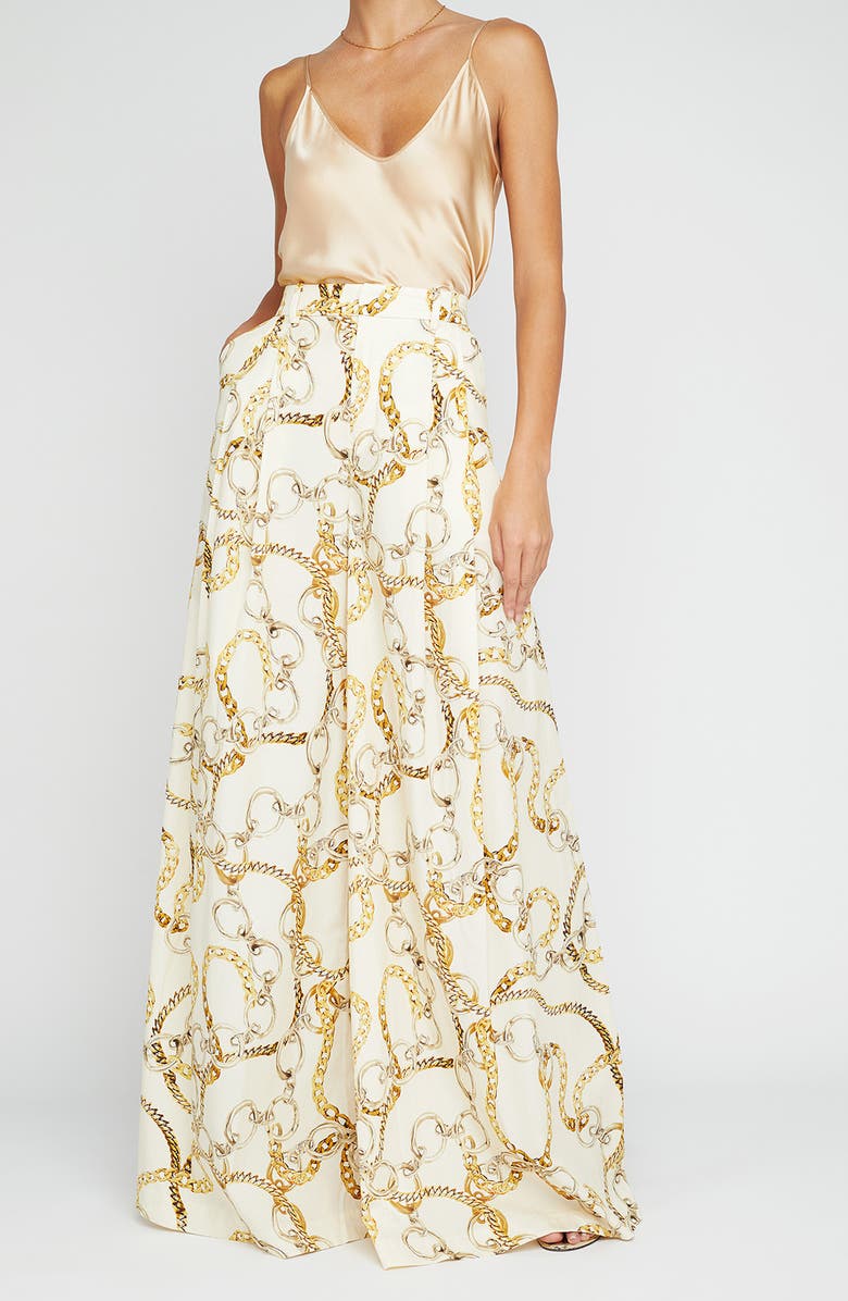 L'AGENCE Dree Chain Print Wide Leg Pants, Alternate, color, 