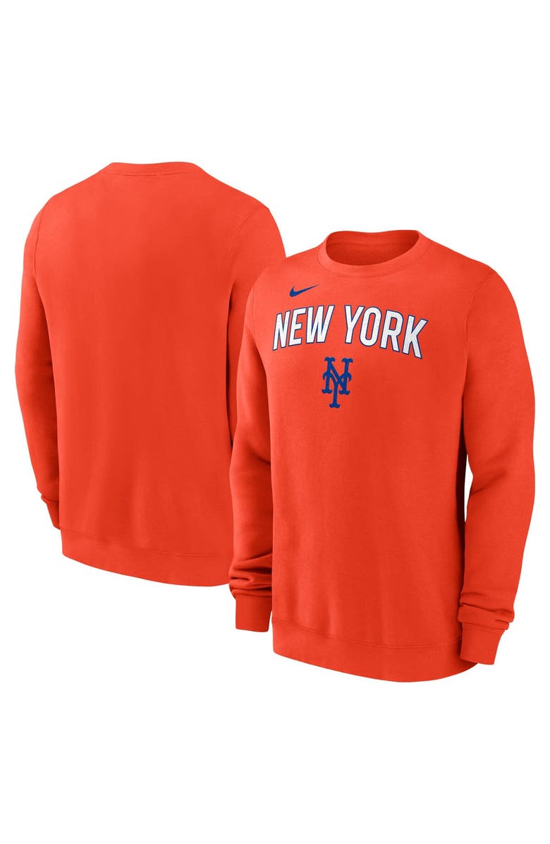 Nike Men's Nike Orange New York Mets Pullover Sweatshirt, Main, color, Orange