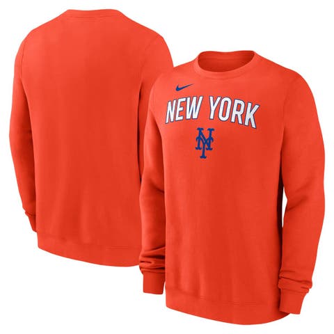Men's Nike Orange New York Mets Pullover Sweatshirt