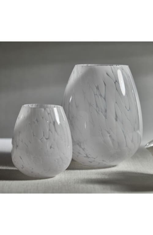 Zodax Laval Confetti Glass Vase In White
