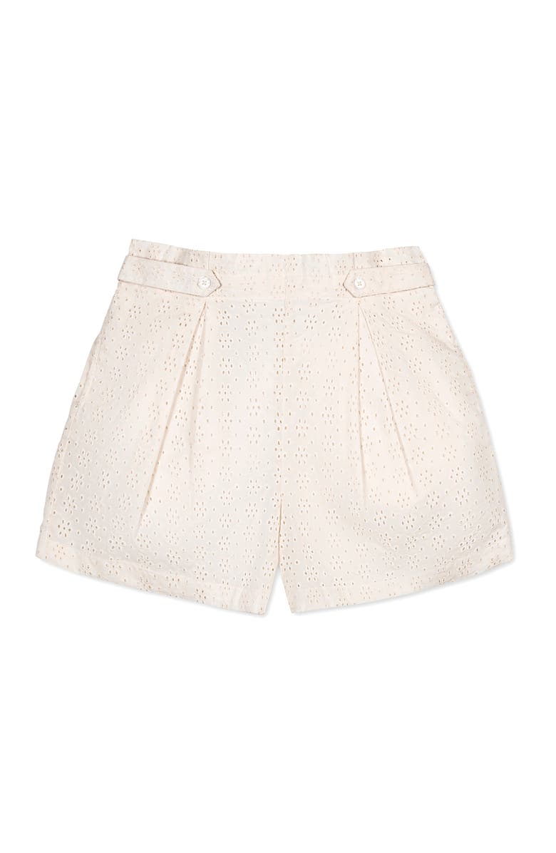 Hope & Henry Organic Eyelet Button Tab Short, Alternate, color, Natural Eyelet