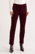 PAIGE Cindy Twist Seam High Waist Ankle Straight Leg Velvet Pants