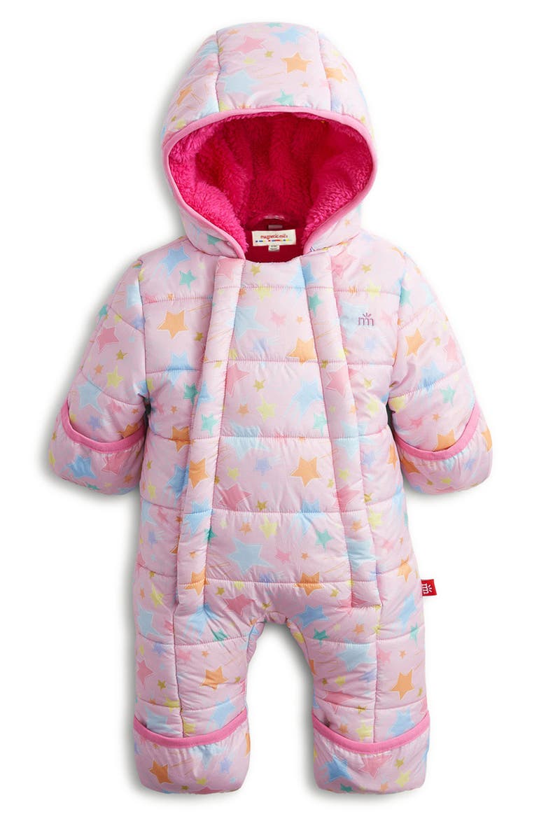 Kids' Star Print Magnetic Puffer Bunting, Alternate, color, PINK