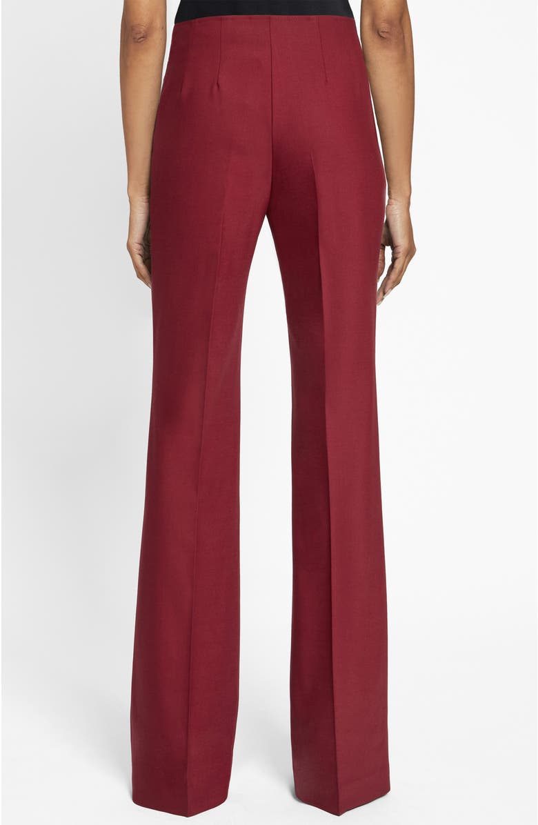 Santorelli Beth Wool Flared Pants, Alternate, color, Bordeaux