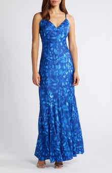 Hutch Floral Satin Cocktail Slipdress