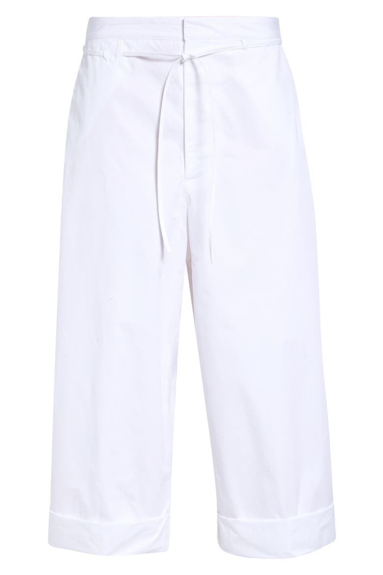 Le Pantalon Marin Belted Cotton Poplin Wide Leg Pants, Alternate, color, WHITE 100