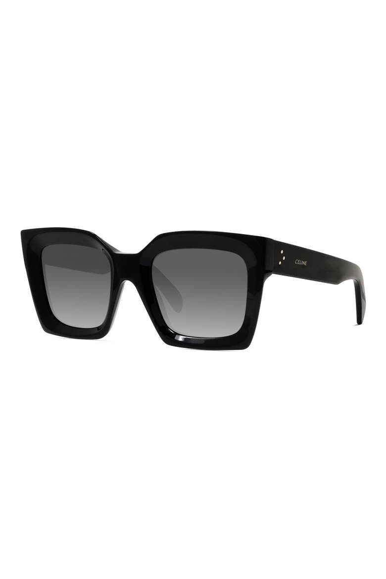 51mm Polarized Square Sunglasses, Alternate, color, BLACK/ SMOKE