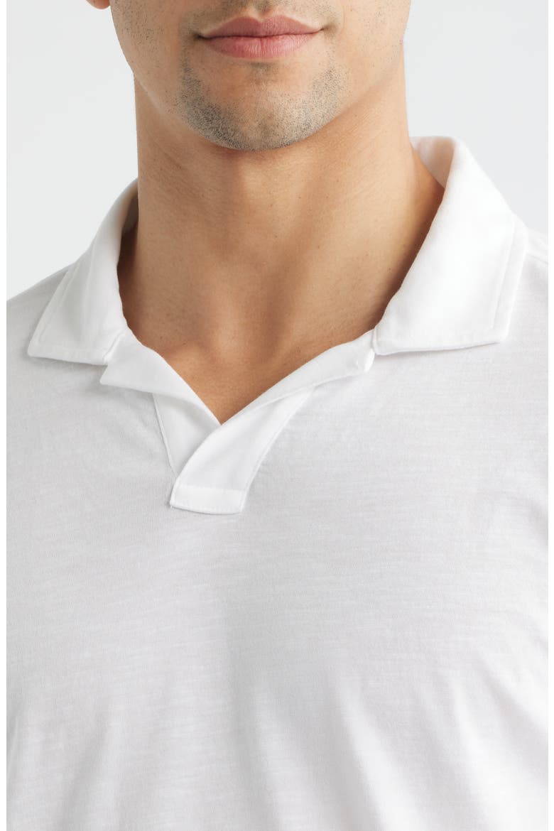 Alpha Slub Johnny Collar Polo, Alternate, color, ARCTIC