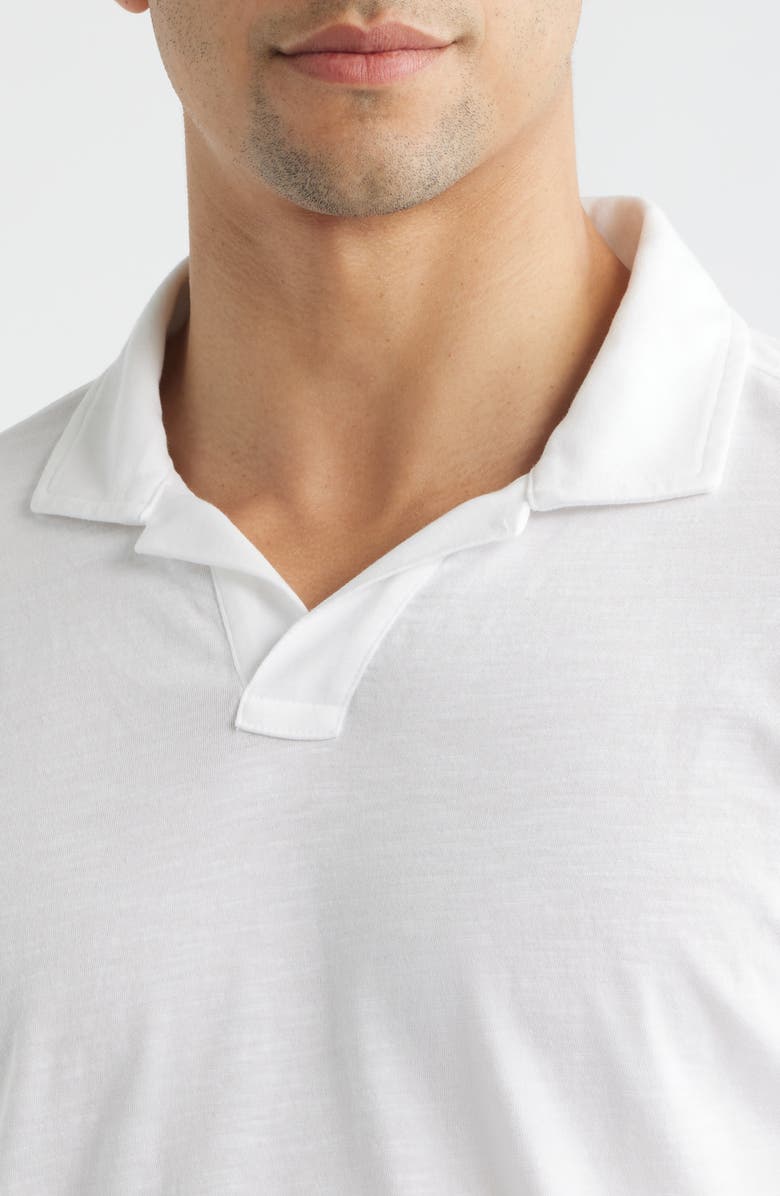 Greyson Alpha Slub Johnny Collar Polo, Alternate, color, Arctic