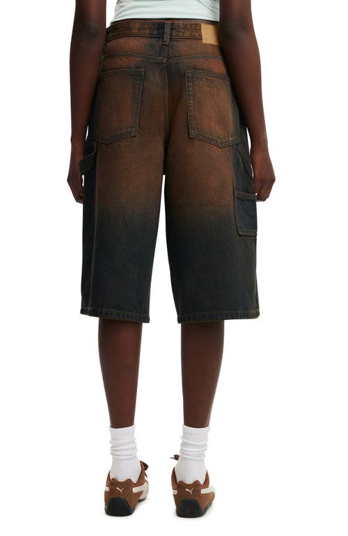 Cotton On 91 Baggy Denim Jort In Brown