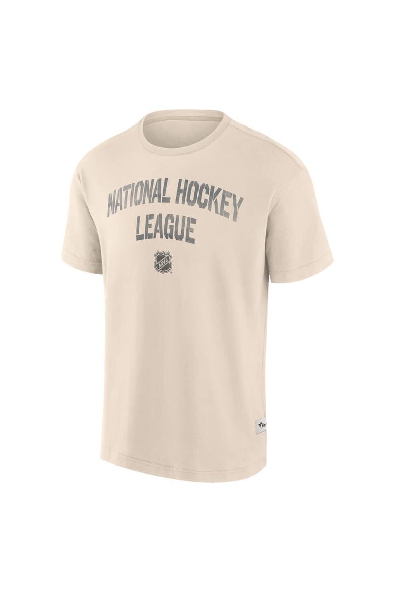 Men's Fanatics Cream NHL Elements Weathered Tonal Future Ground T-Shirt, Alternate, color, Cream