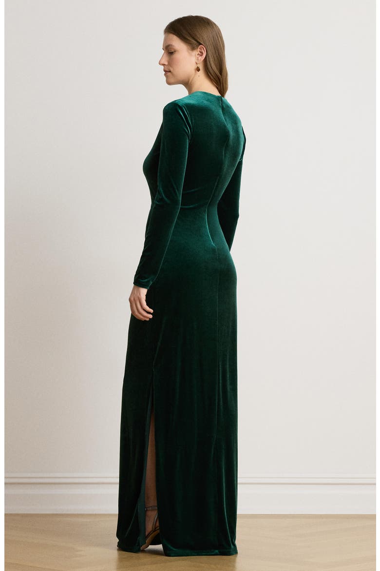 Luxe Velvet Cocktail Dress, Alternate, color, DARK EVERGREEN VELVET GREEN