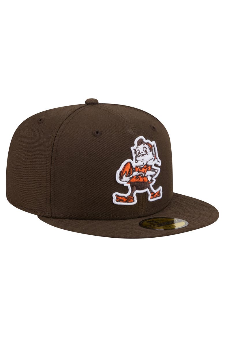 Men's New Era Brown Cleveland Browns 59FIFTY Fitted Hat, Alternate, color, Brown