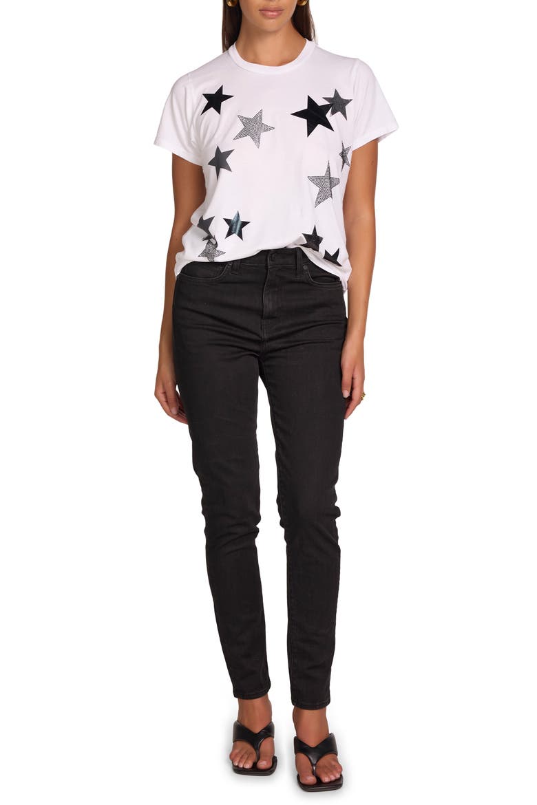 Wolf X Black Crystal Multi Stars Top, Alternate, color, White