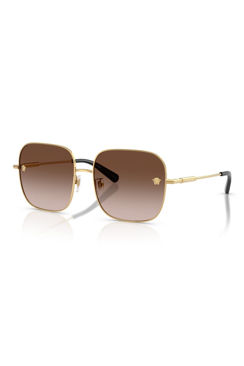 59mm Gradient Square Sunglasses, Alternate, color, GOLD/ BROWN GRADIENT