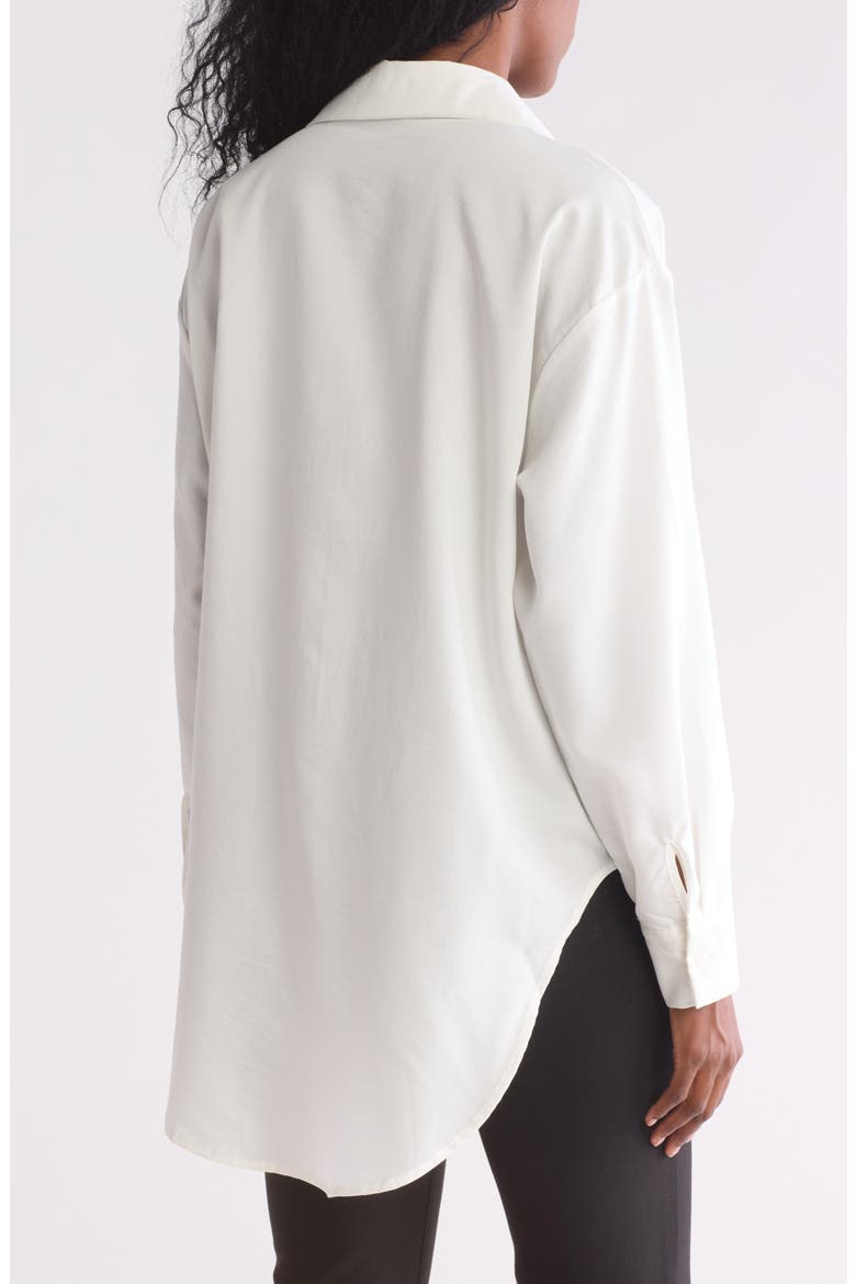 Oversize High-Low Button-Up Shirt, Alternate, color, WHITE