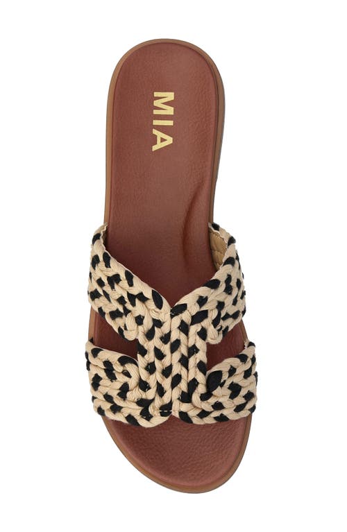 Mia Poet Slide Sandal In Natural/black