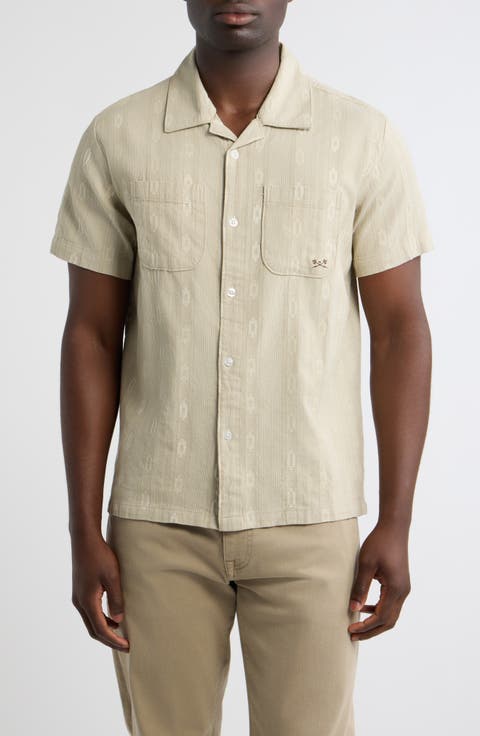 Breezy Patterned Cotton Camp Shirt