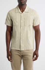 DARK SEAS Breezy Patterned Cotton Camp Shirt