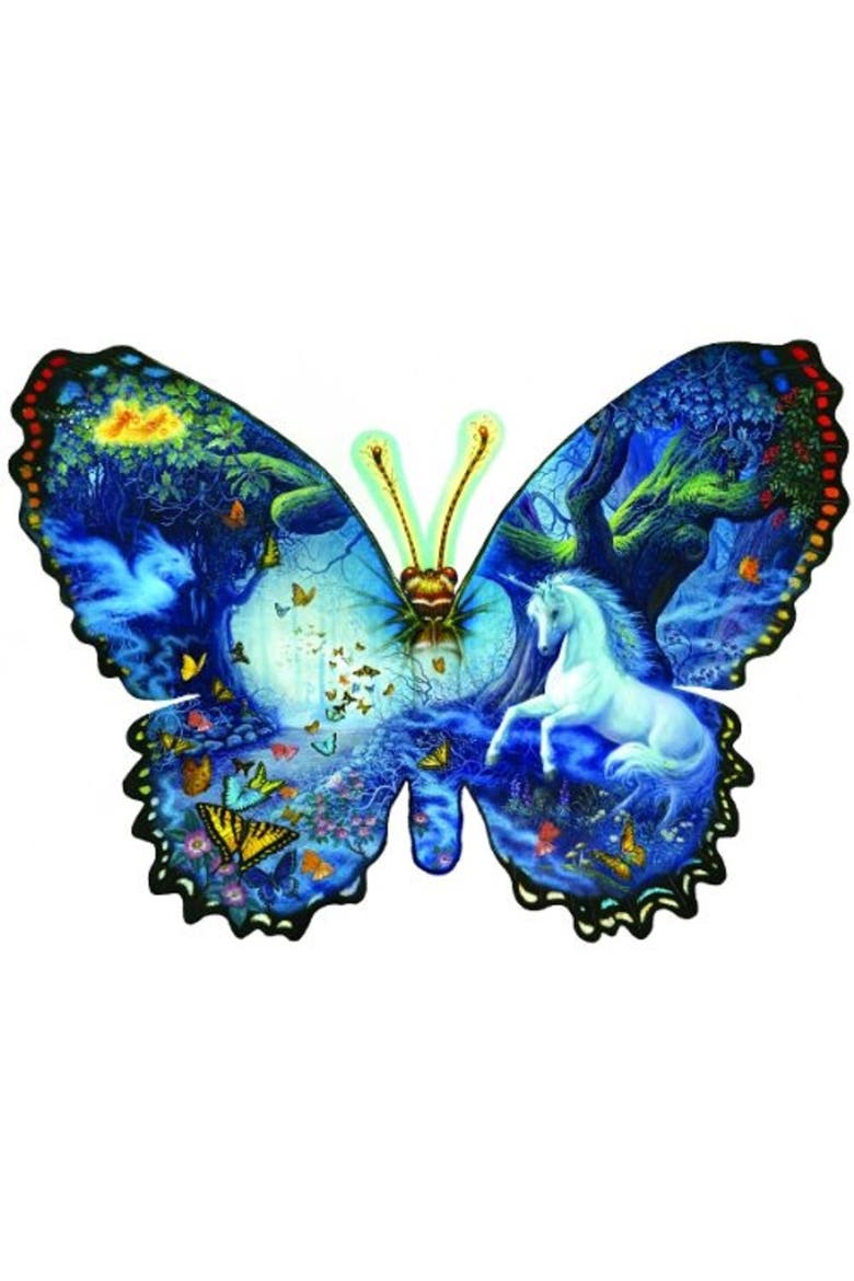 Fantasy Butterfly 1000 piece Jigsaw Puzzle for Adults Special Shape, Alternate, color, Multicolor