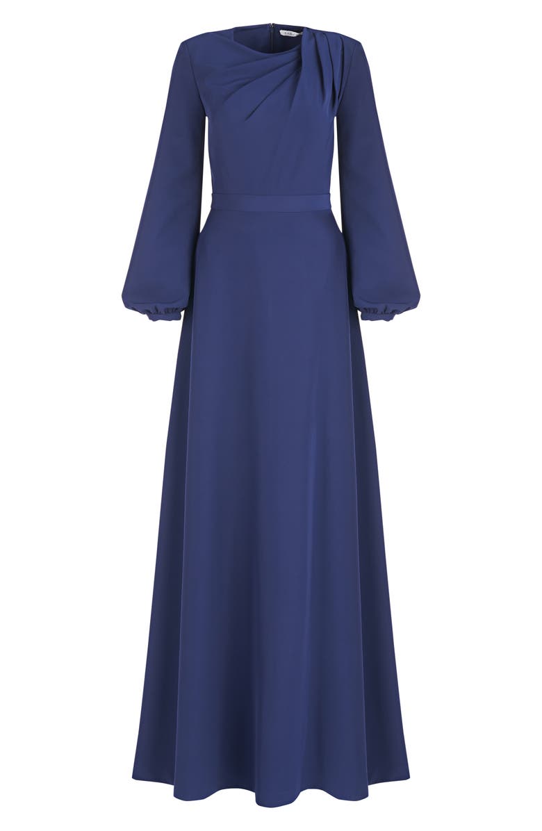 Kay Unger Kinsely Long Sleeve Crepe Gown, Alternate, color,