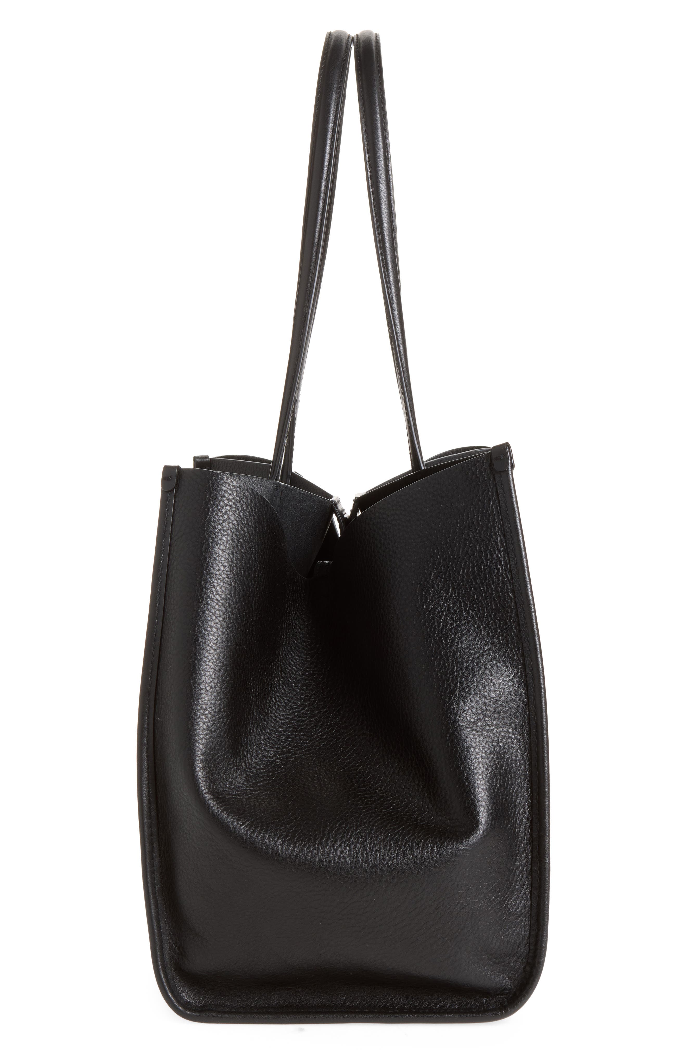 The Lexington Leather Tote, Alternate, color, TRUE BLACK