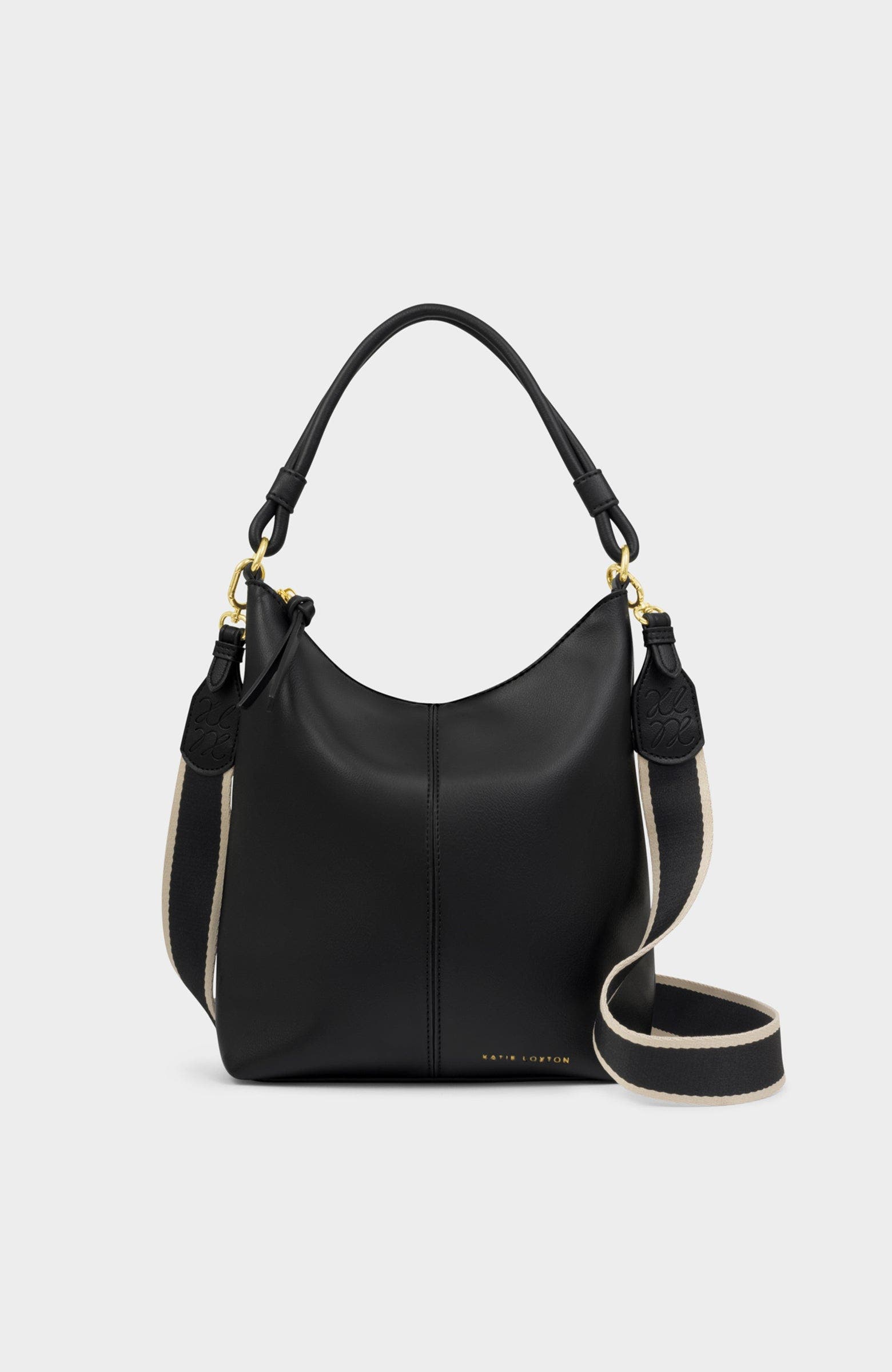 Katie Loxton Hallie Satchel Bag, Main, color, Black