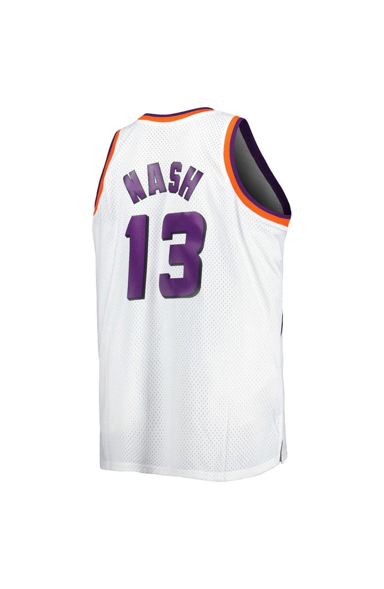 Mitchell & Ness Men's Mitchell & Ness Steve Nash White Phoenix Suns Big & Tall Hardwood Classics 1996/97 Swingman Jersey, Alternate, color, White