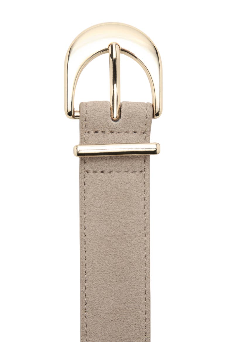 Oval Buckle Suede Belt, Alternate, color, SAND