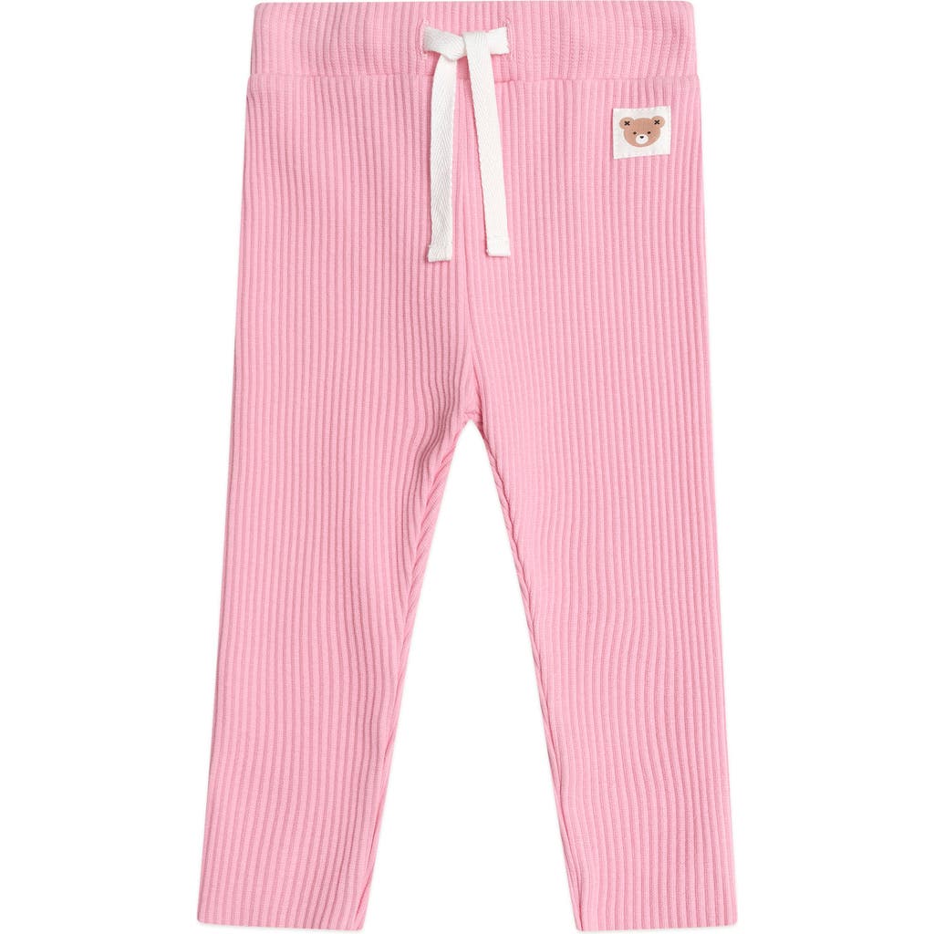Huxbaby Pink Rib Leggings In Pink