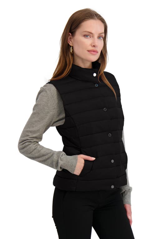 Tahari Billy Quilted Puffer Vest In Black