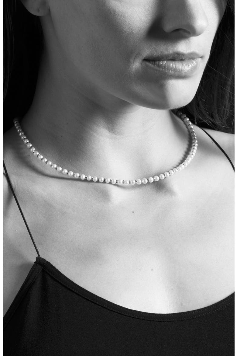 Luna Pearl Necklace, Alternate, color, SILVER/ PEARL