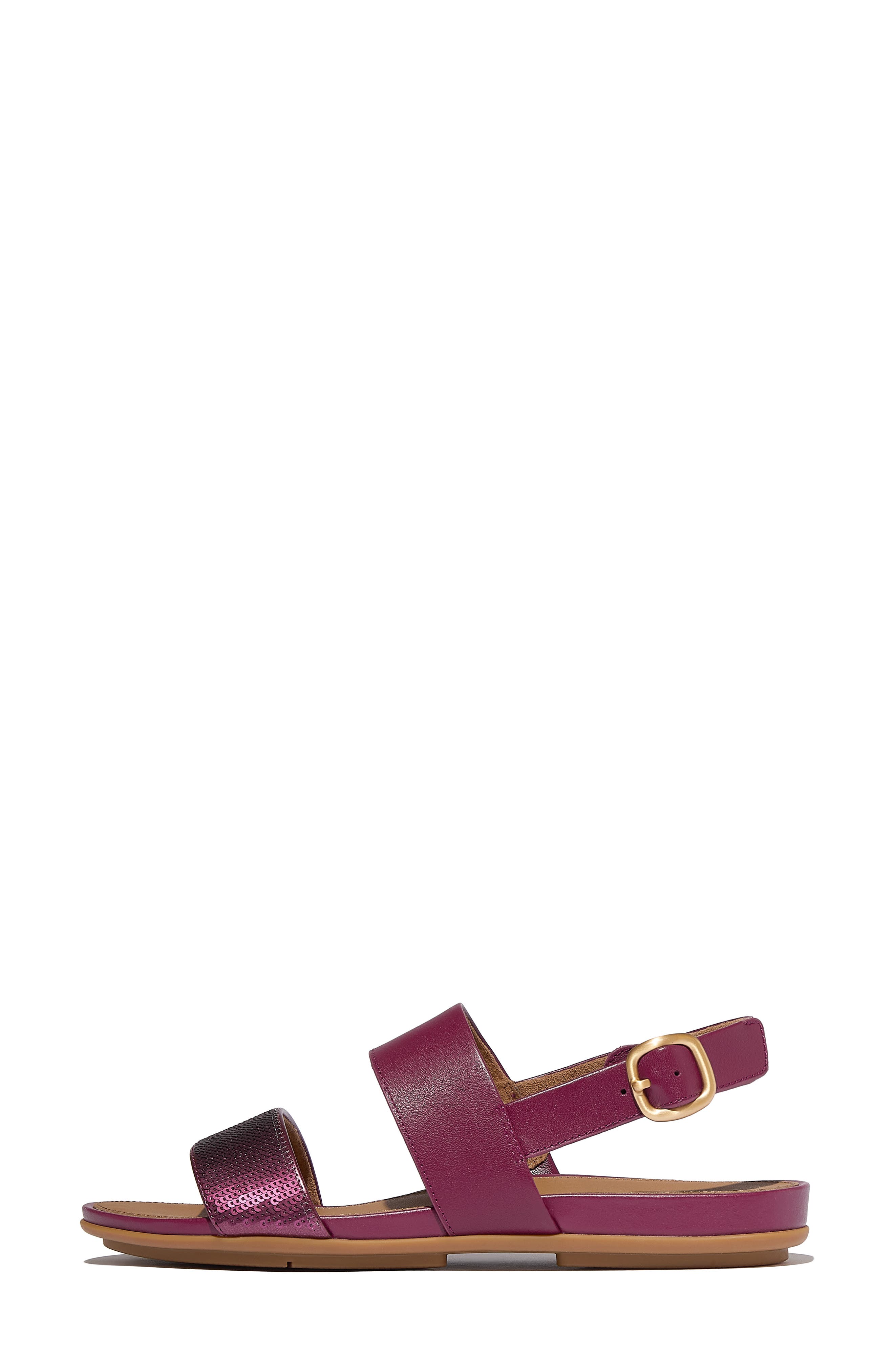 FitFlop Gracie Sequins Slingback Sandal, Alternate, color, Ruby