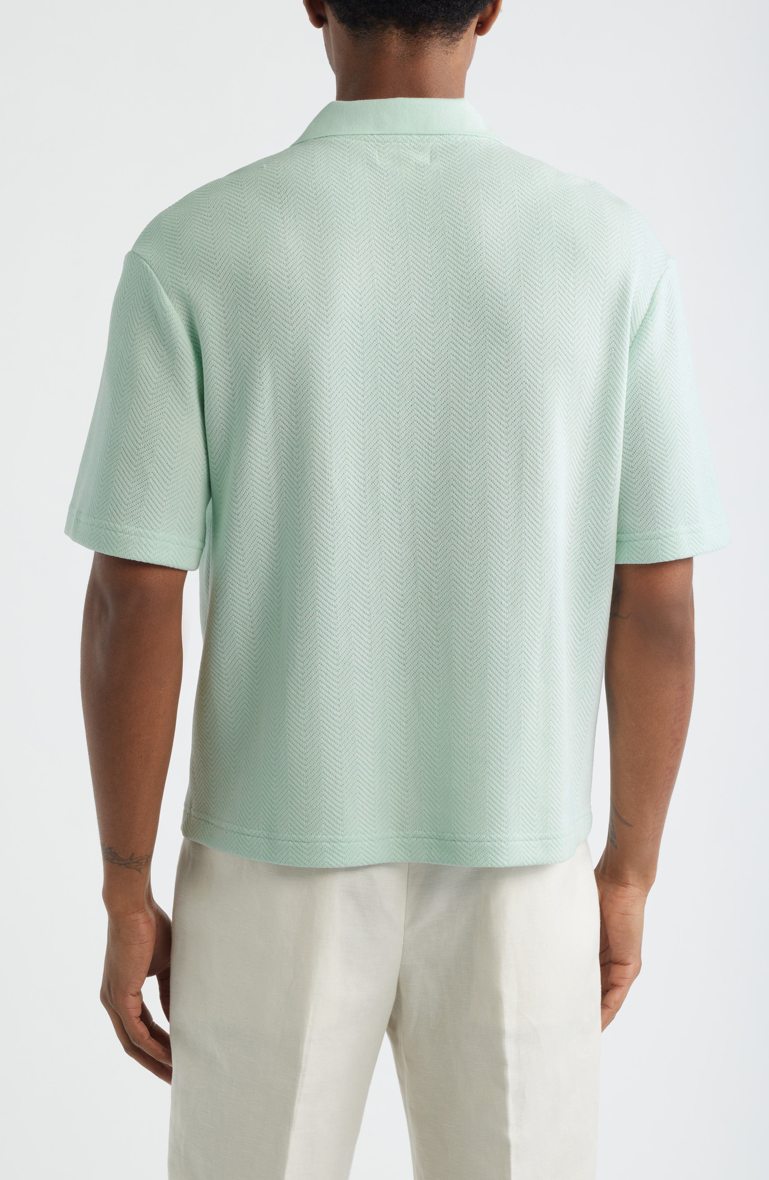 Knit Johnny Collar Polo - image 4