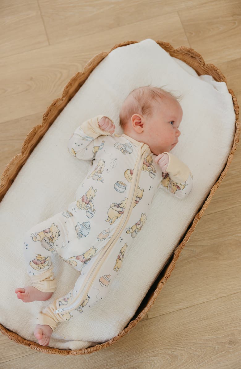 Copper Pearl Hunny Convertible Zip-Up Footie, Alternate, color, Hunny