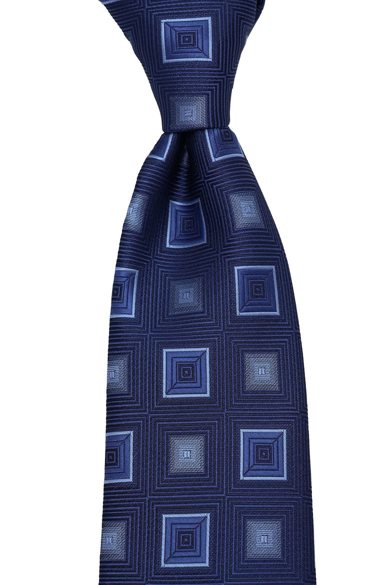 Abstract Diamond Tie, Alternate, color, NAVY/ BLUE