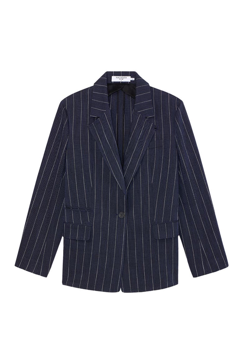 Teddy Jacket, Alternate, color, Navy/Ivory