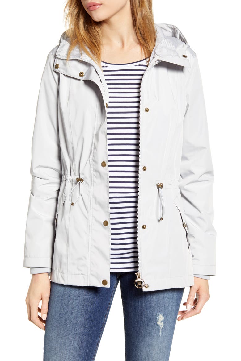 Vault Waterproof Hooded Raincoat, Main, color, ICE WHITE