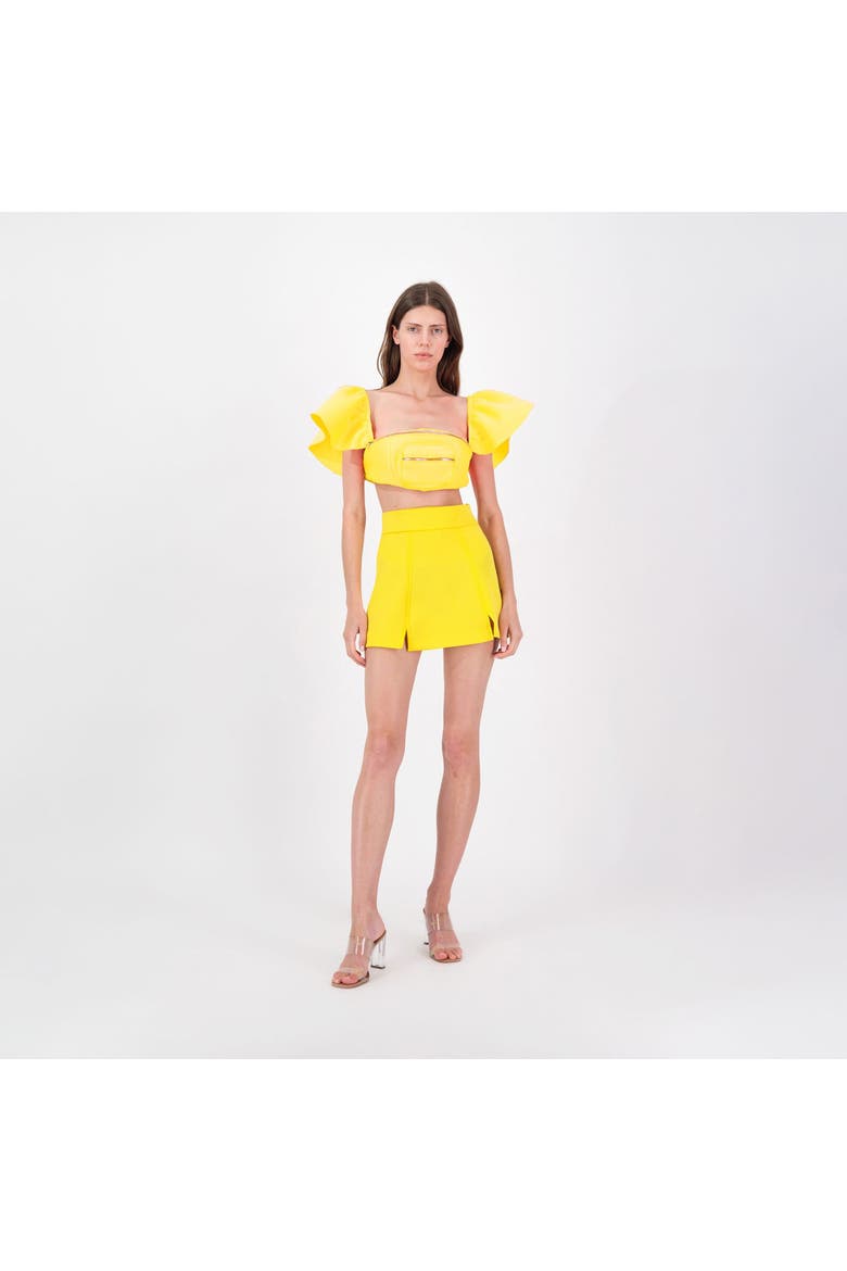 Bumbag Bra Top, Alternate, color, Yellow