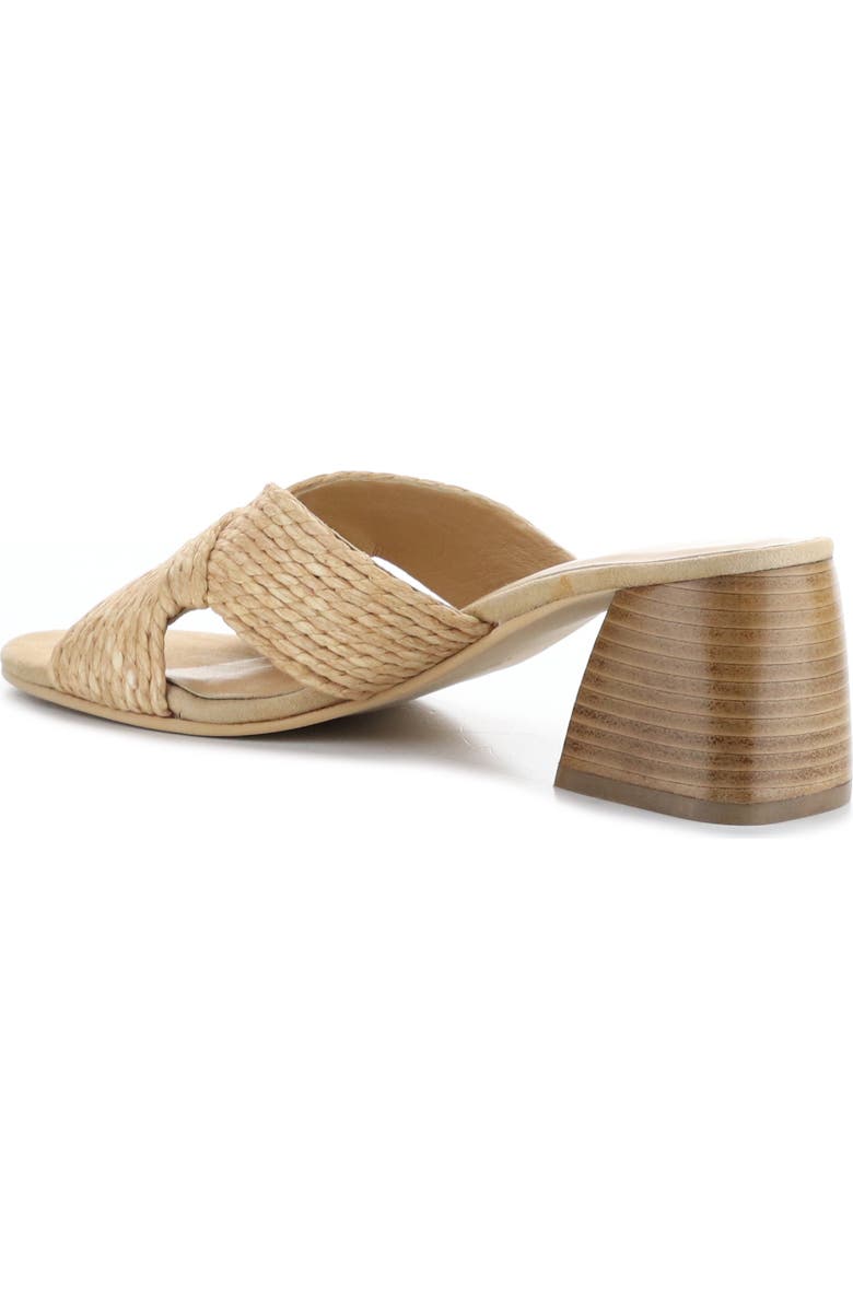 Bos. & Co. Gessa Block Heel Slide Sandal, Alternate, color, Natural Rafia/Suede