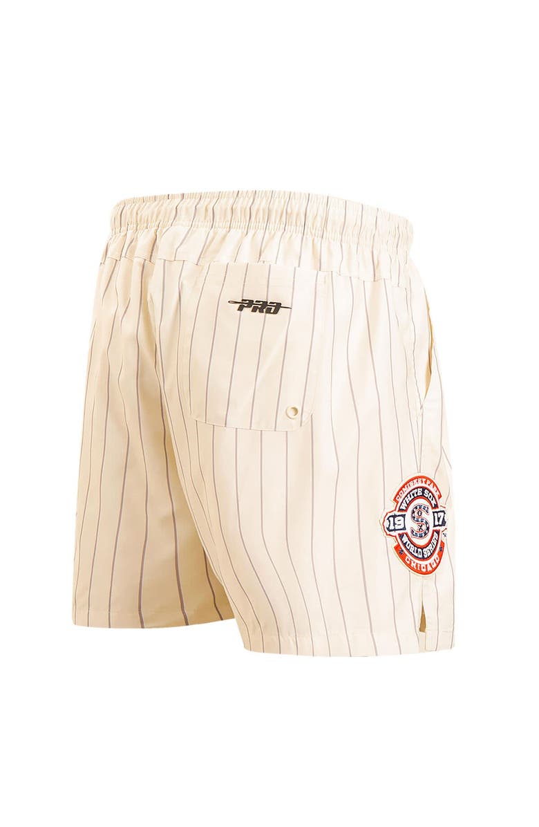 PRO STANDARD Men's Pro Standard Cream Chicago White Sox Pinstripe Retro Classic Woven Shorts, Alternate, color, 