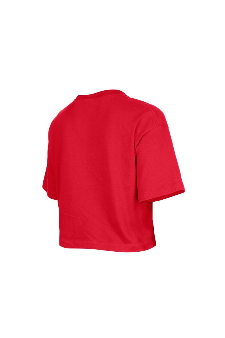 Girl's New Era Scarlet San Francisco 49ers Flip Sequin Boxy T-Shirt, Alternate, color, Scarlet