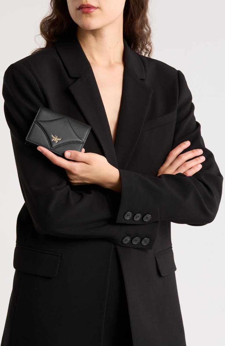 MCM Diamond Leather Wallet, Alternate, color, 