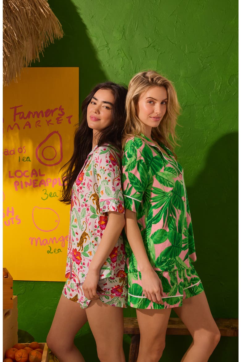 Print Short Pajamas, Alternate, color, PINK PRINT
