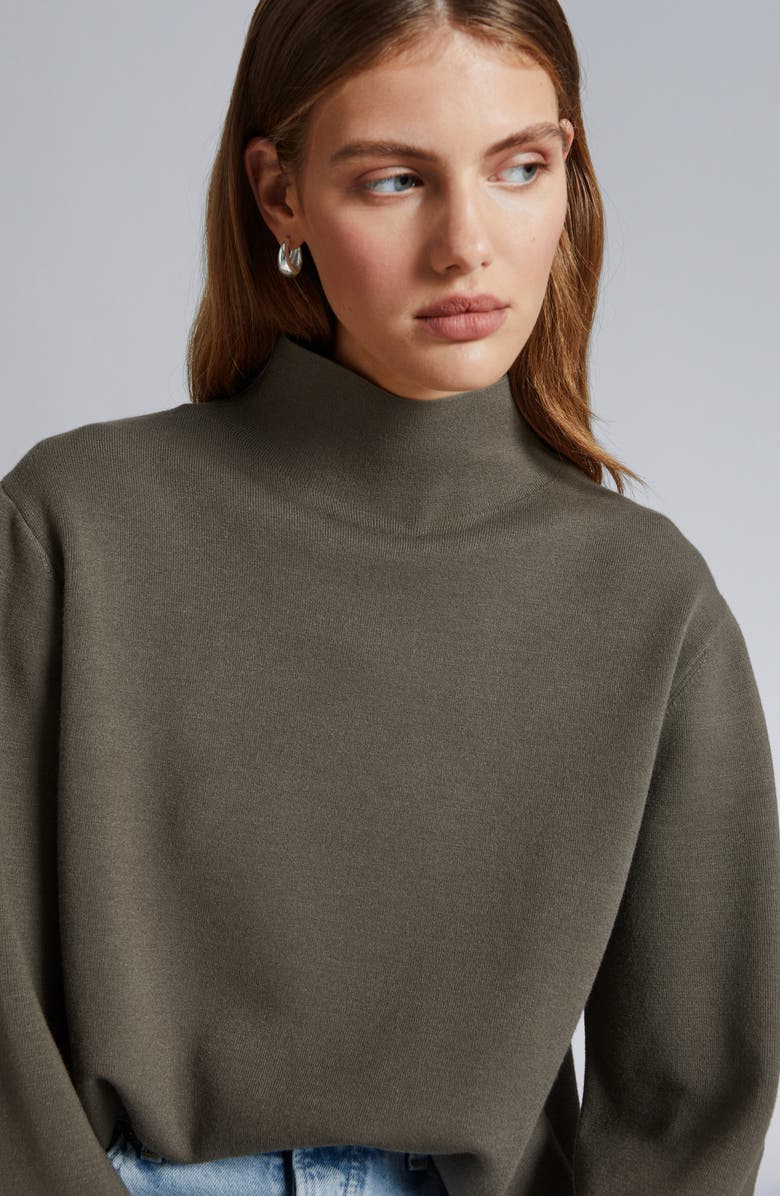 & Other Stories Boxy Crop Turtleneck Sweater, Alternate, color, 