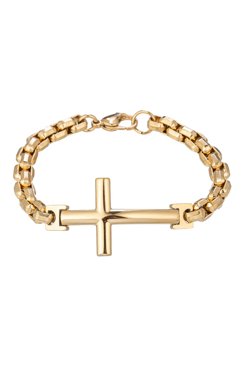 Graham Cross Bracelet, Main, color, GOLD