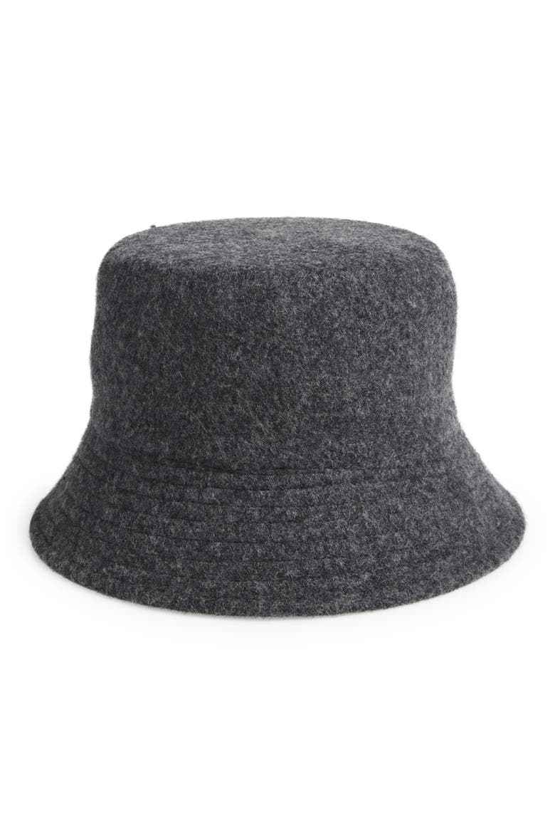Wool Bucket Hat, Main, color, GREY
