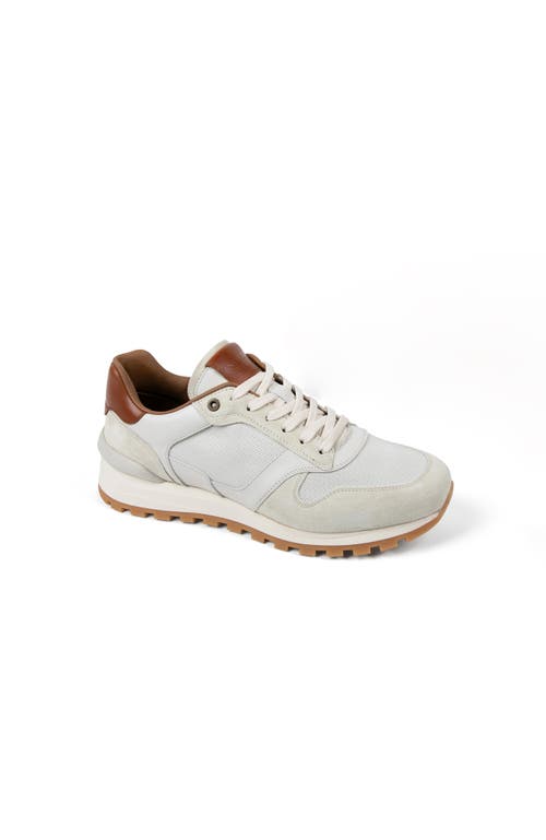 Anthony Veer Men's Edward Runner Sneaker In White Cognac