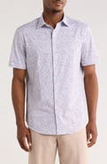 Bugatchi Print Short Sleeve Button-Up Shirt